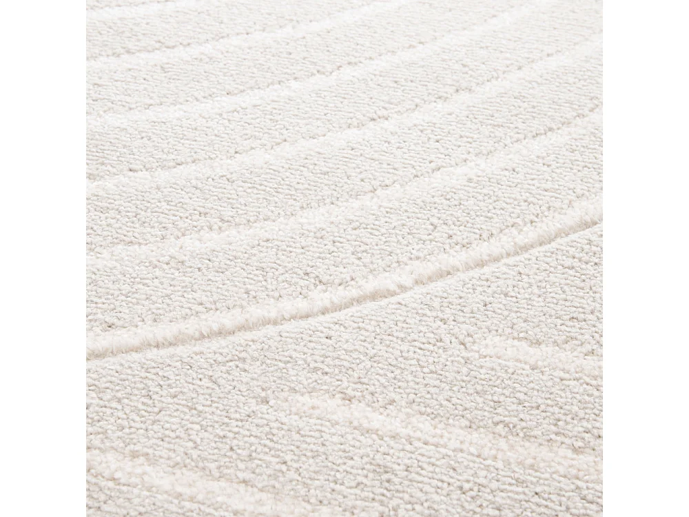 Nora - Tapis contemporain à motif géométrique -  Écru - 120x170cm