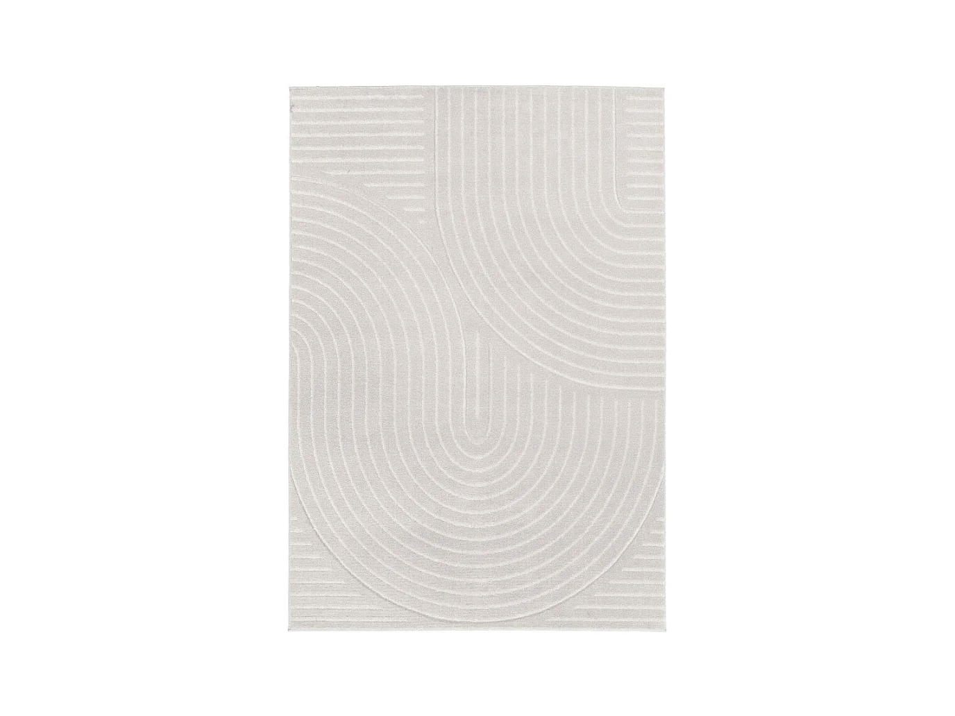 Nora - Tapis contemporain à motif géométrique -  Écru - 120x170cm