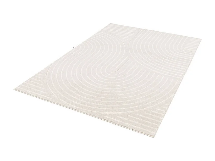 Nora - Tapis contemporain à motif géométrique -  Écru - 120x170cm