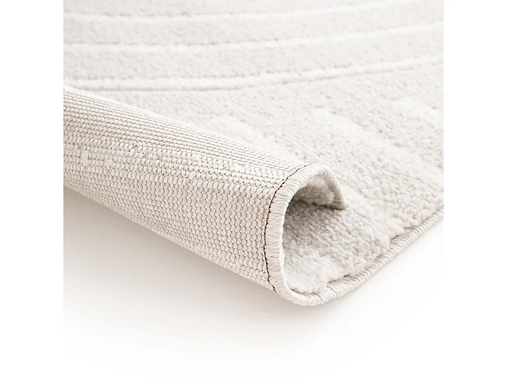 Nora - Tapis contemporain à motif géométrique -  Écru - 120x170cm