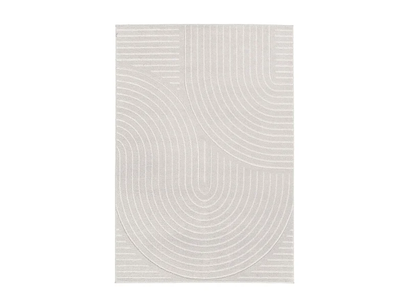 Nora - Tapis contemporain à motif géométrique -  Écru - 120x170cm