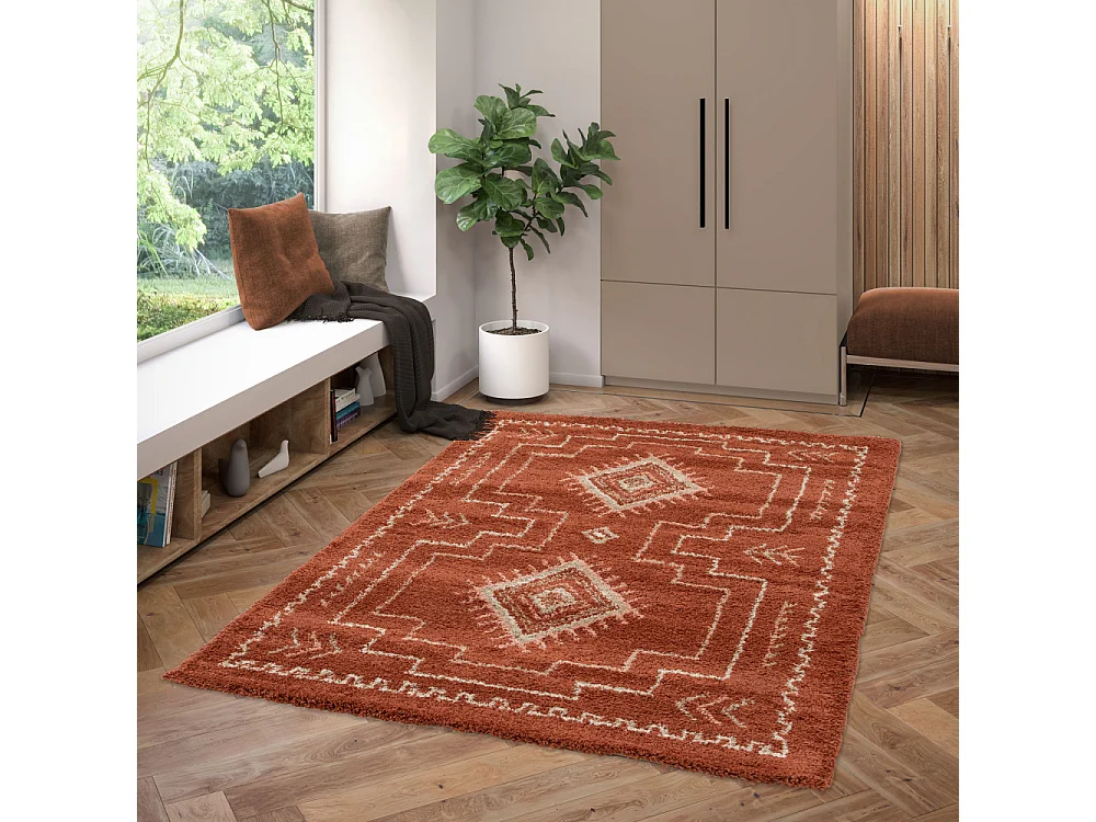 Olie I - Tapis d’inspiration berbère -  Rouille - 160x230cm