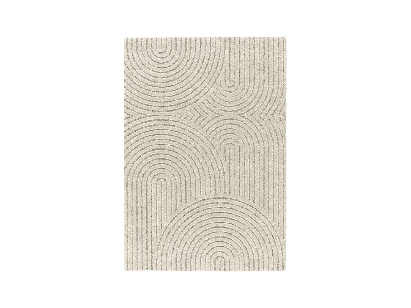 Esteban - Tapis contemporain à motif géométrique -  Beige - 160x230cm