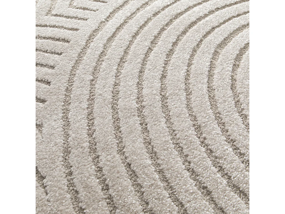 Esteban - Tapis contemporain à motif géométrique -  Beige - 160x230cm