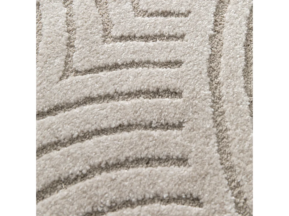 Esteban - Tapis contemporain à motif géométrique -  Beige - 160x230cm