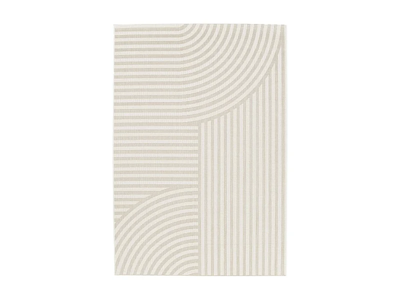 Bizana - Tapis d’extérieur à motif géométrique -  Beige - 160x230cm