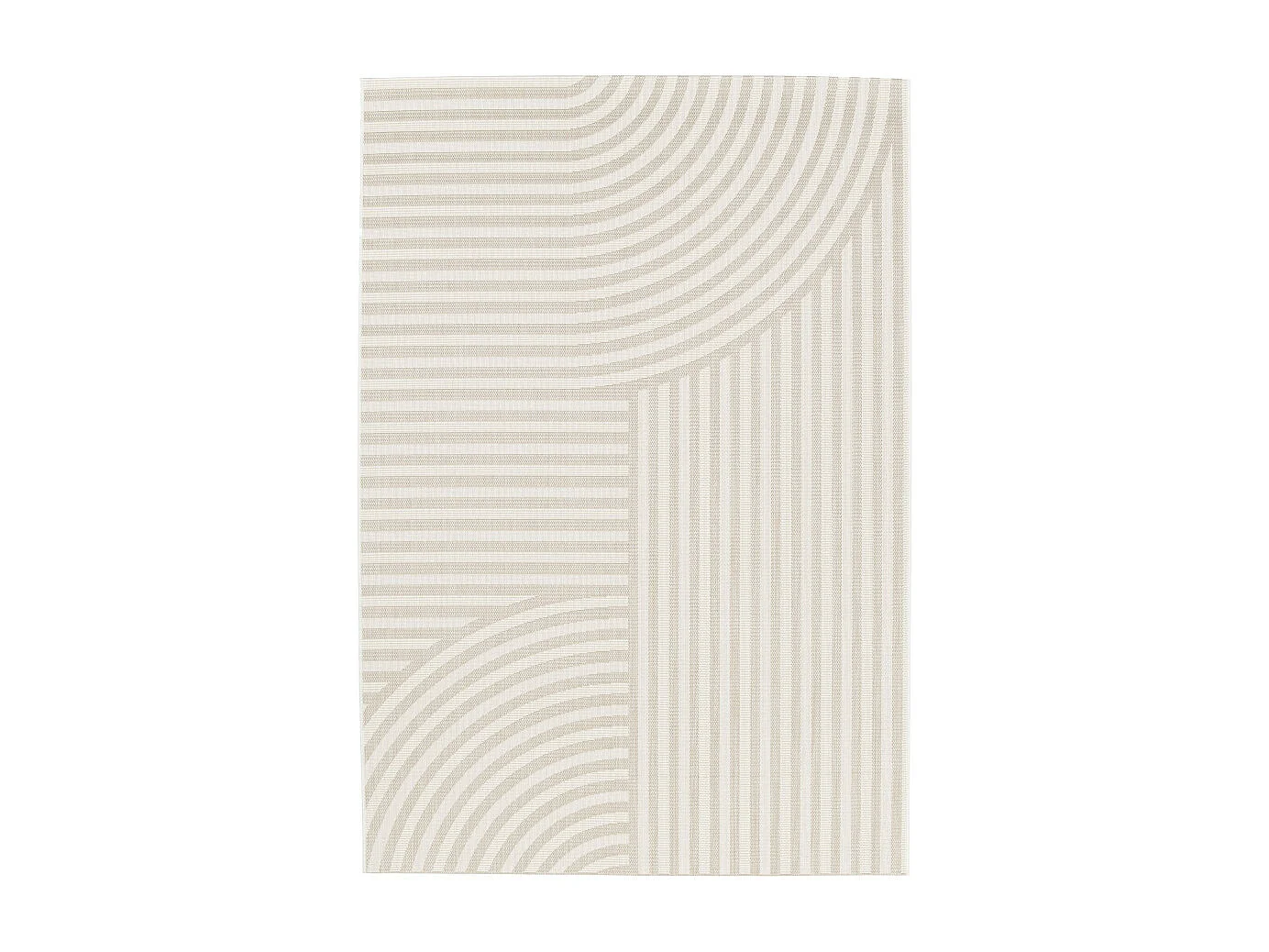 Bizana - Tapis d’extérieur à motif géométrique -  Beige - 160x230cm