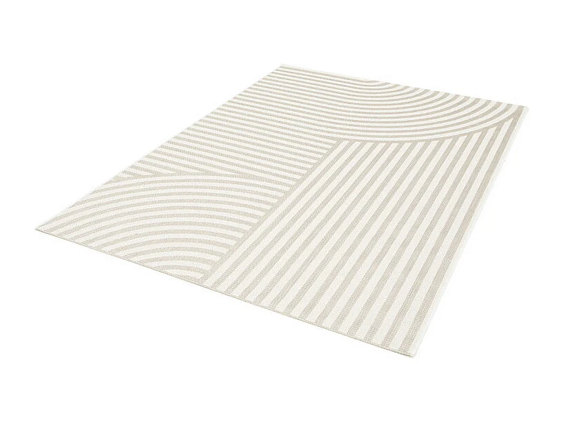 Bizana - Tapis d’extérieur à motif géométrique -  Beige - 160x230cm