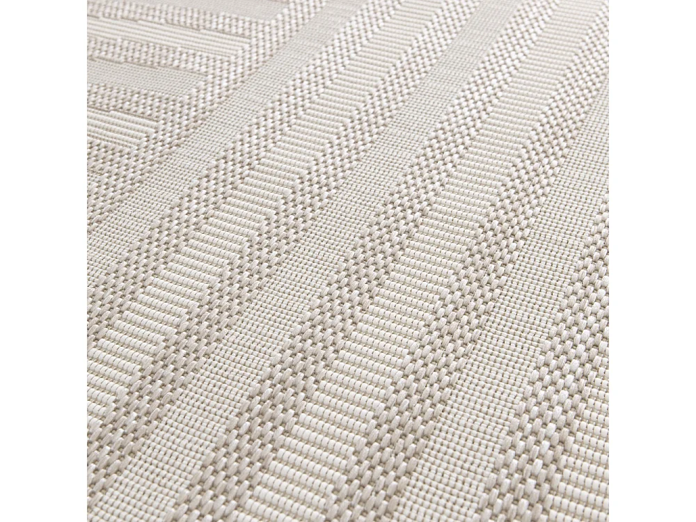 Bizana - Tapis d’extérieur à motif géométrique -  Beige - 160x230cm