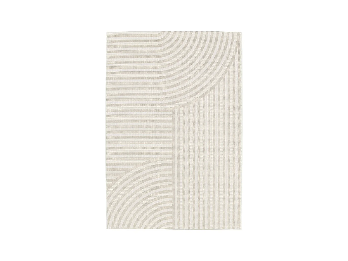 Bizana - Tapis d’extérieur à motif géométrique -  Beige - 160x230cm