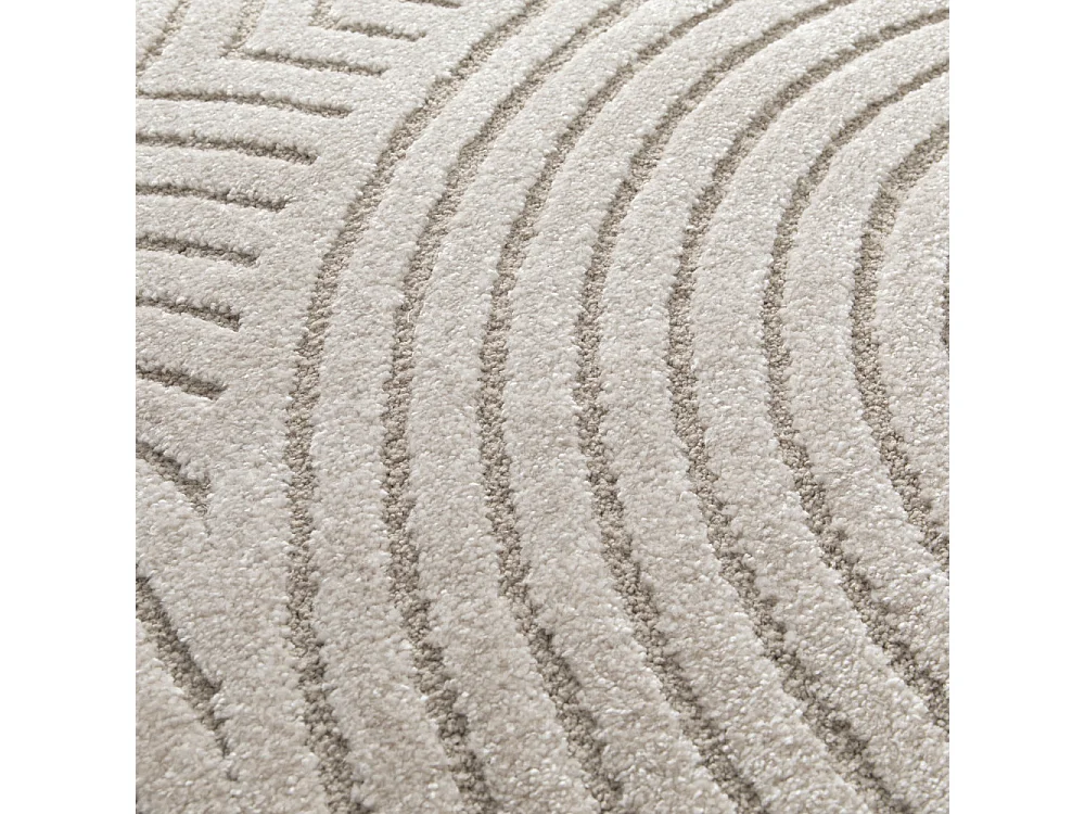 Esteban - Tapis contemporain à motif géométrique -  Beige - 120x170cm
