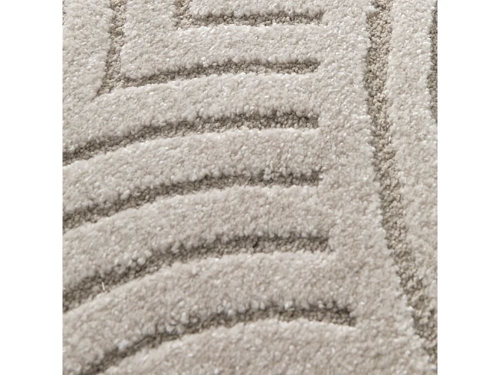 Esteban - Tapis contemporain à motif géométrique -  Beige - 120x170cm