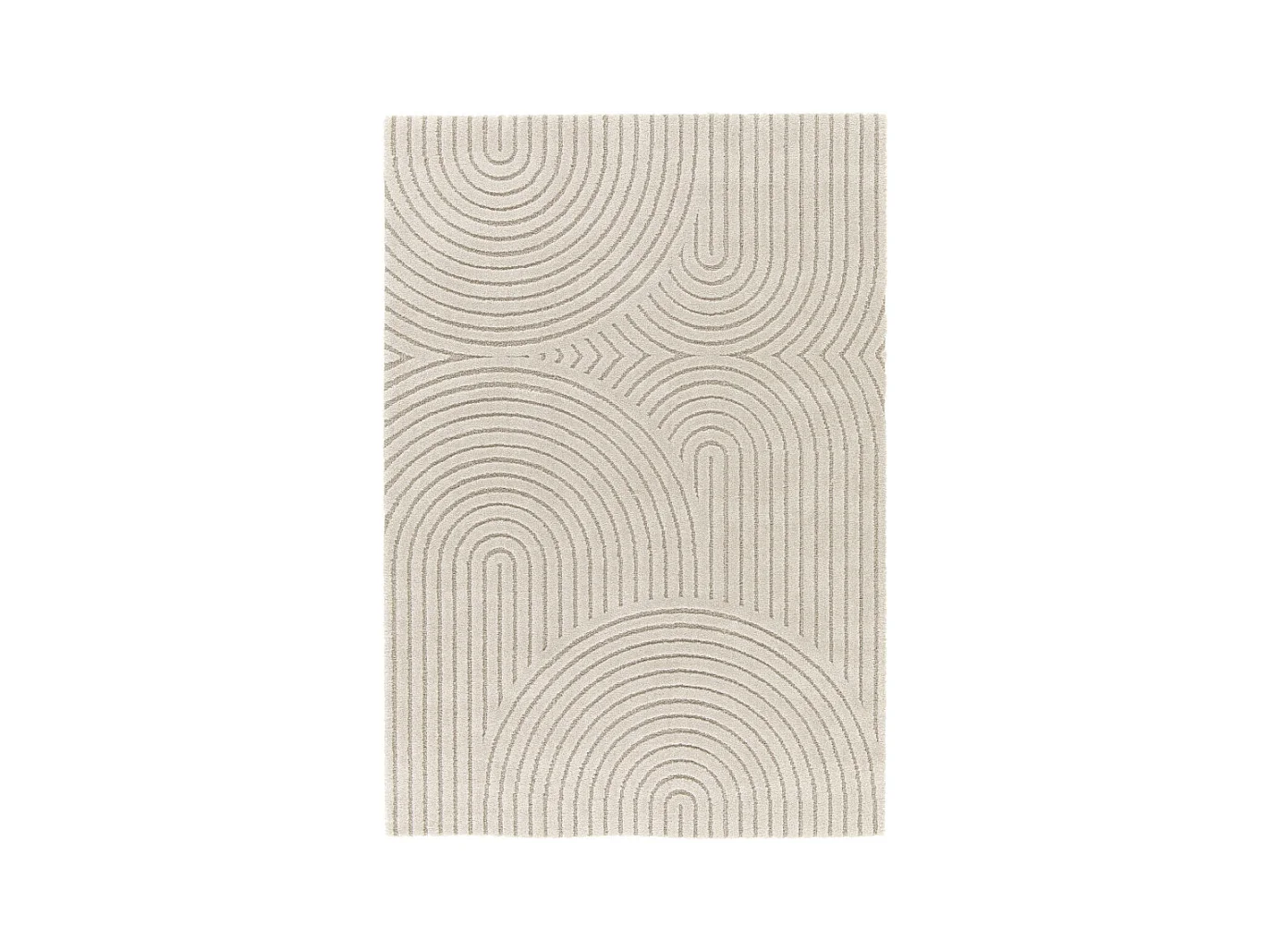 Esteban - Tapis contemporain à motif géométrique -  Beige - 120x170cm