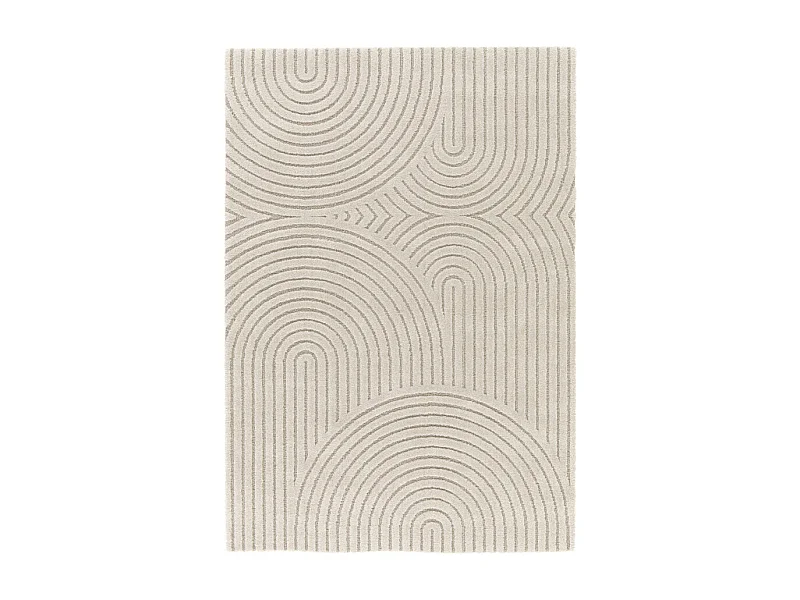 Esteban - Tapis contemporain à motif géométrique -  Beige - 120x170cm