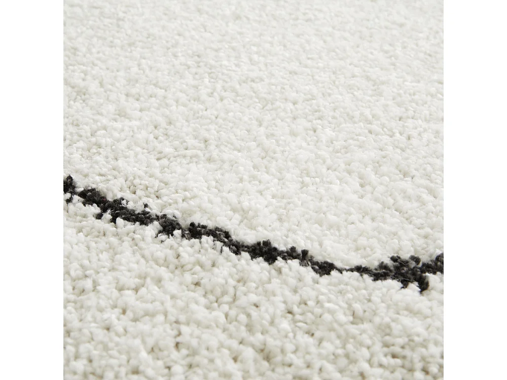 Mona - Tapis contemporain à motif organique -  Beige - 160x230cm