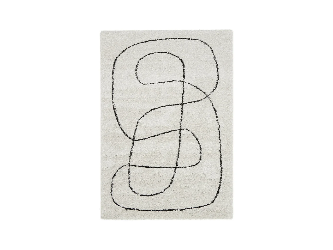 Mona - Tapis contemporain à motif organique -  Beige - 160x230cm