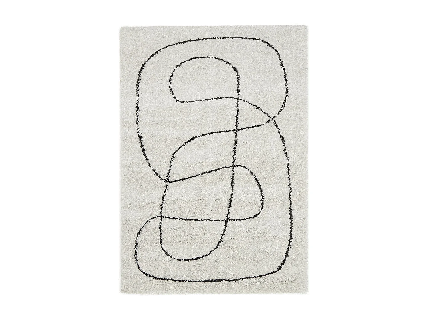 Mona - Tapis contemporain à motif organique -  Beige - 160x230cm