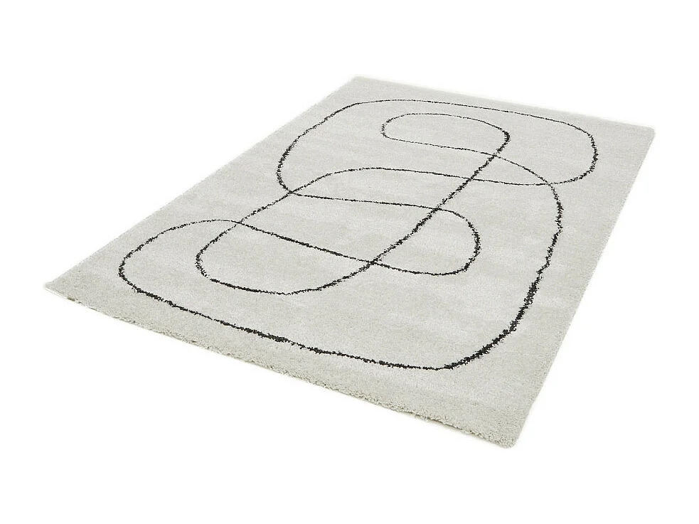 Mona - Tapis contemporain à motif organique -  Beige - 160x230cm