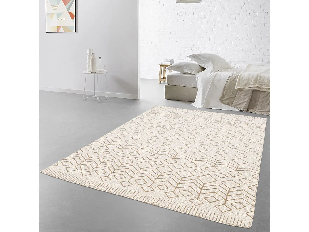 Sabie - Tapis d’inspiration berbère -  Écru - 160x230cm