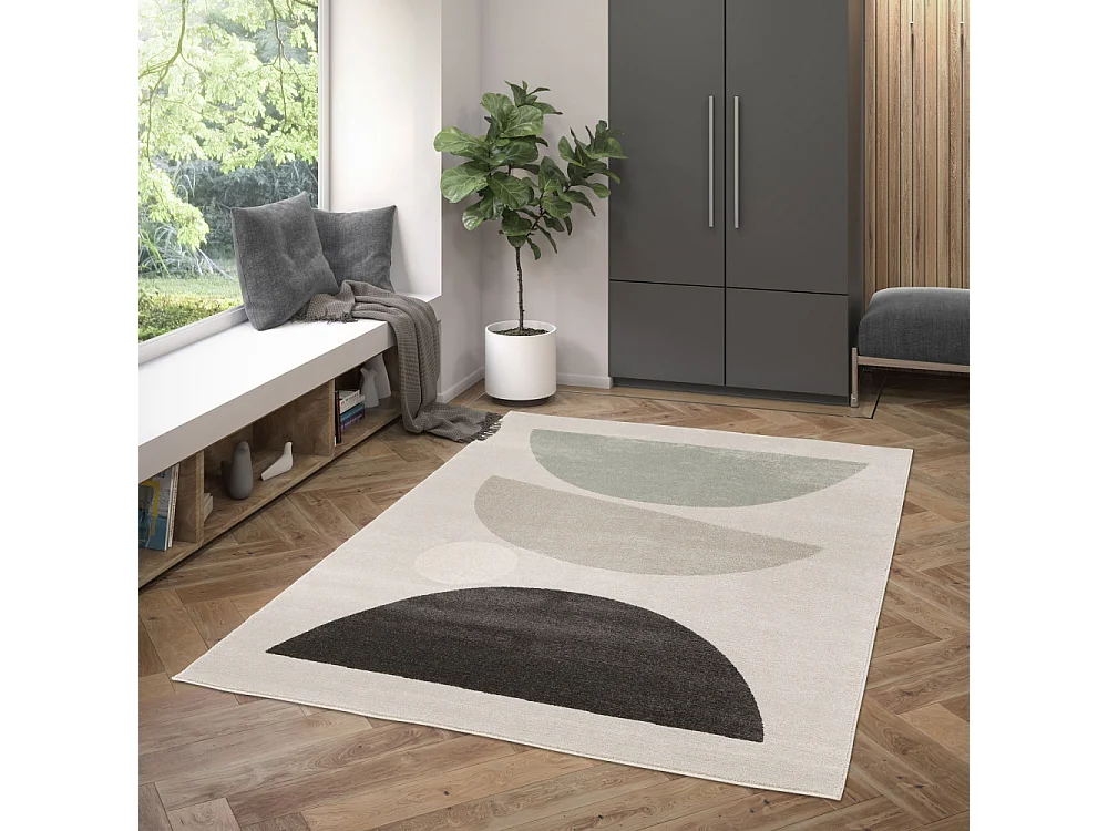 Léo II - Tapis contemporain à motif géométrique -  Multicolore - 160x230cm