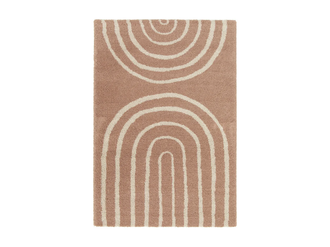 Victoria I - Tapis contemporain à motif géométrique -  Vieux rose - 160x230cm