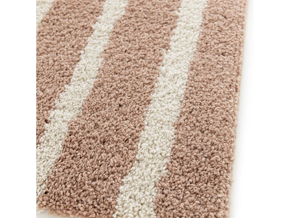 Victoria I - Tapis contemporain à motif géométrique -  Vieux rose - 160x230cm