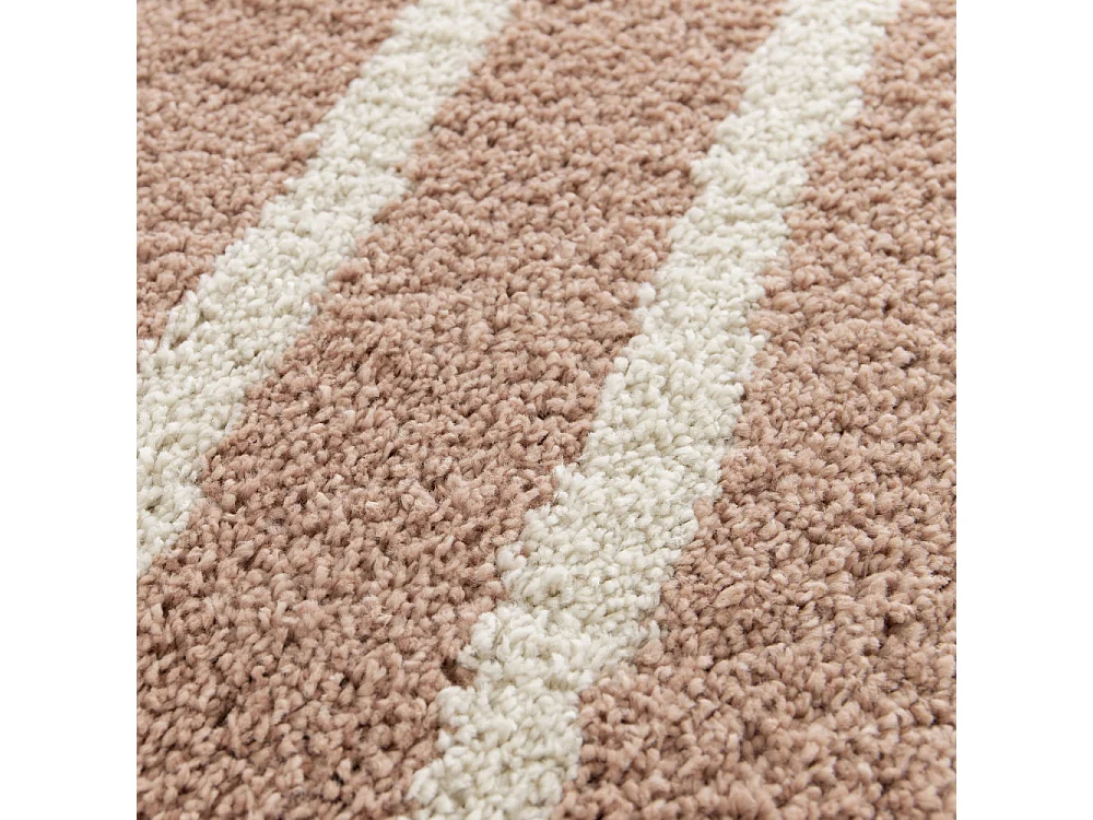 Victoria I - Tapis contemporain à motif géométrique -  Vieux rose - 160x230cm