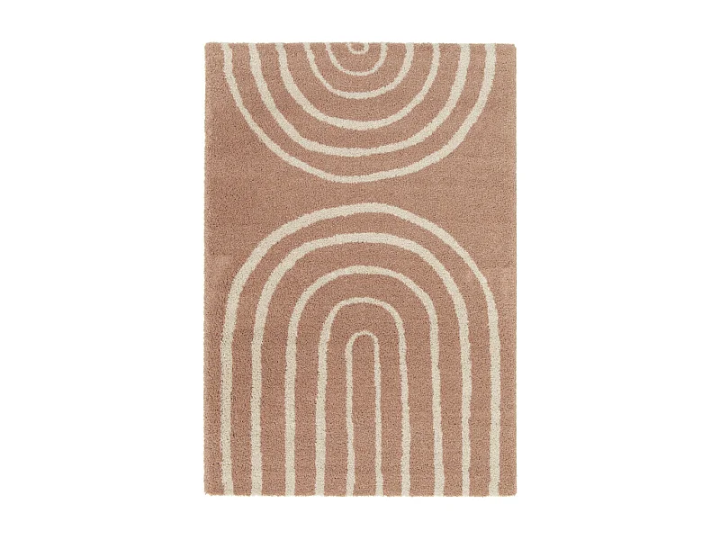 Victoria I - Tapis contemporain à motif géométrique -  Vieux rose - 160x230cm