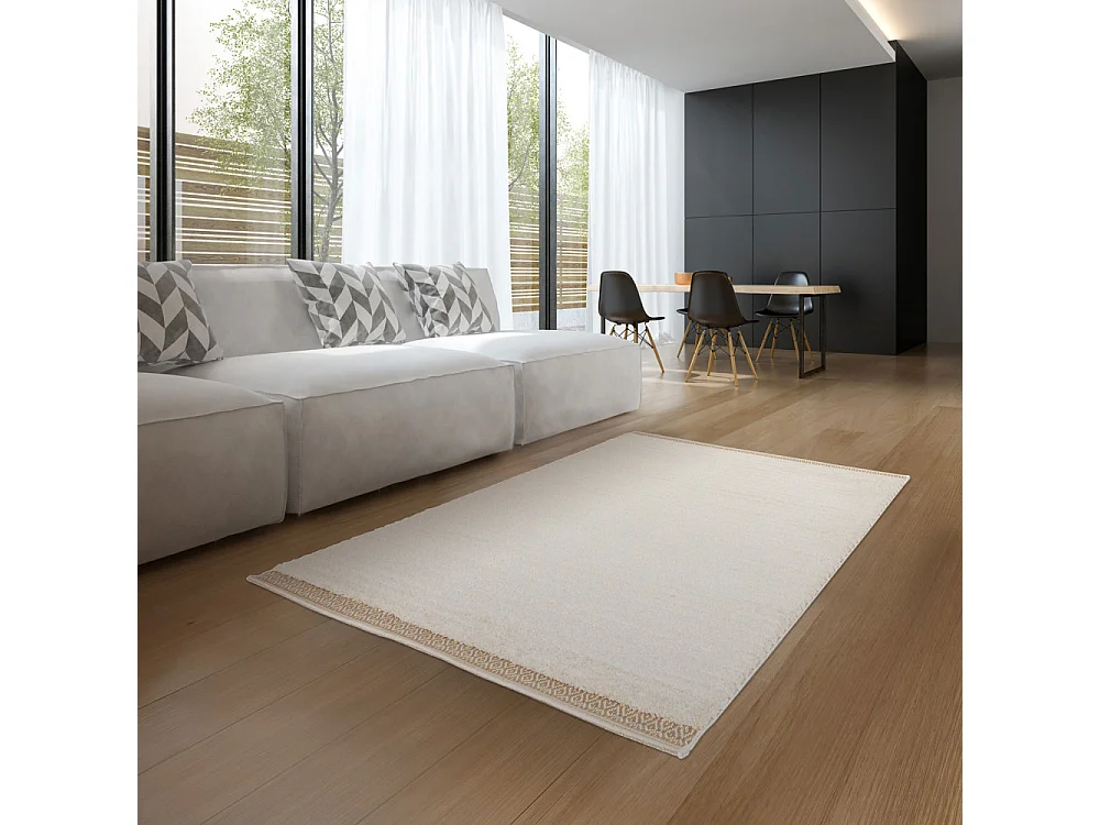 Kenza - Tapis bohème -  Écru - 160x230cm