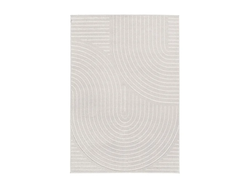 Nora - Tapis contemporain à motif géométrique -  Écru - 160x230cm
