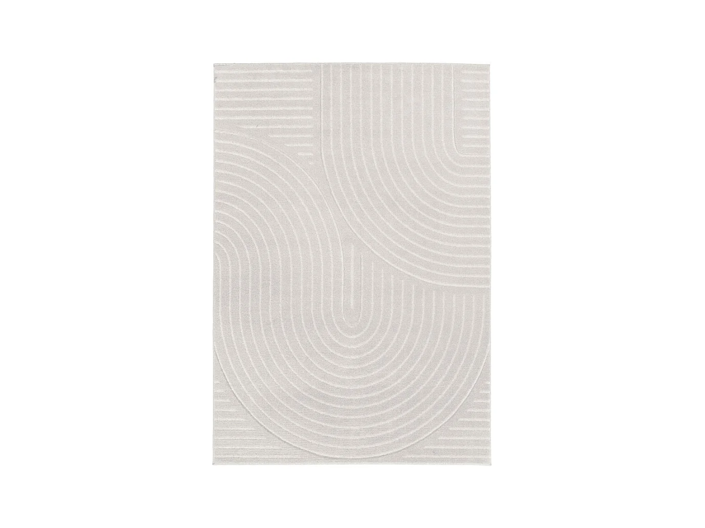 Nora - Tapis contemporain à motif géométrique -  Écru - 160x230cm