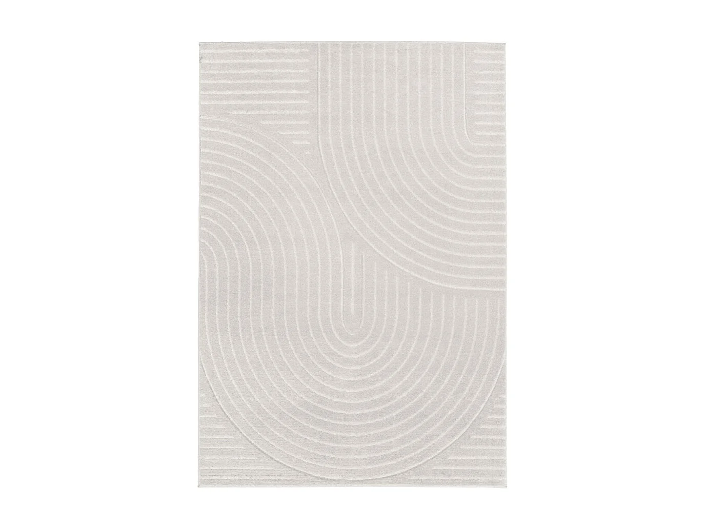 Nora - Tapis contemporain à motif géométrique -  Écru - 160x230cm