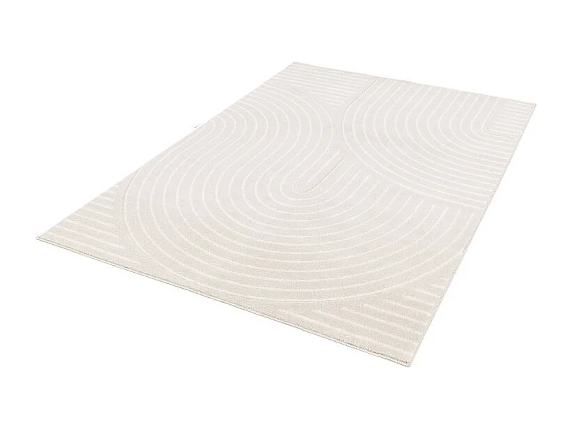 Nora - Tapis contemporain à motif géométrique -  Écru - 160x230cm