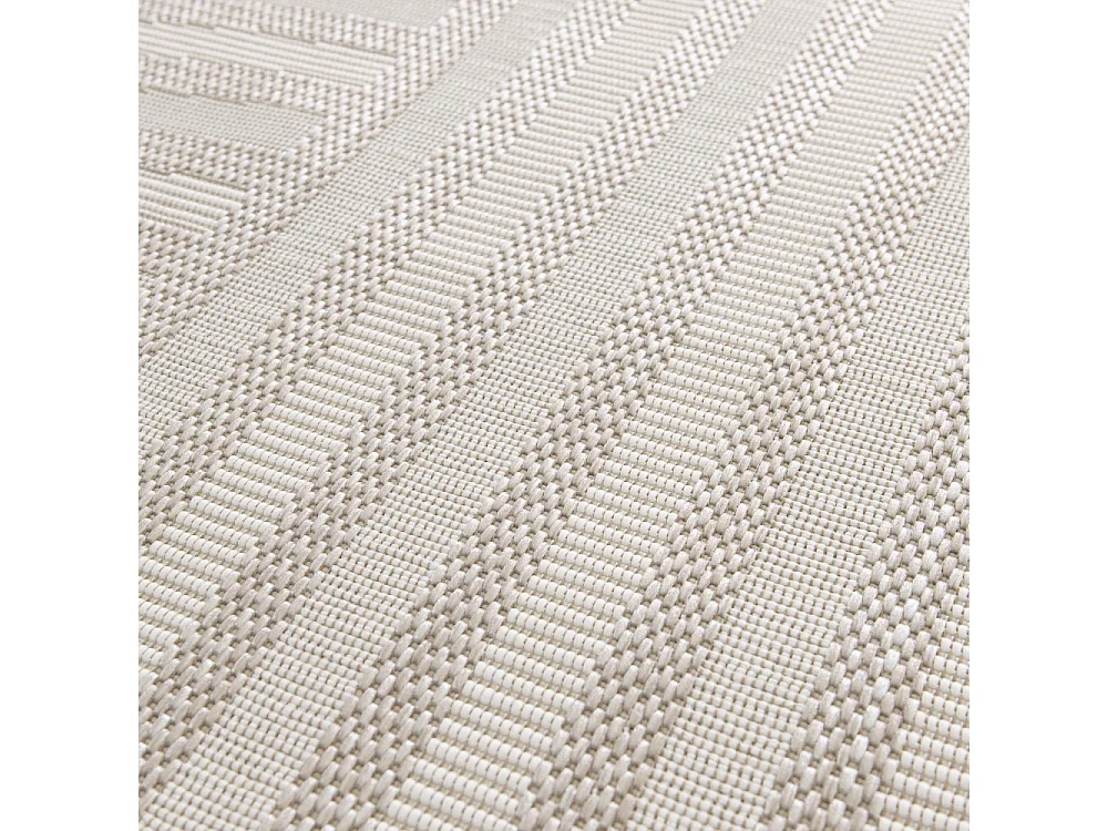 Bizana - Tapis d’extérieur à motif géométrique -  Beige - 120x170cm
