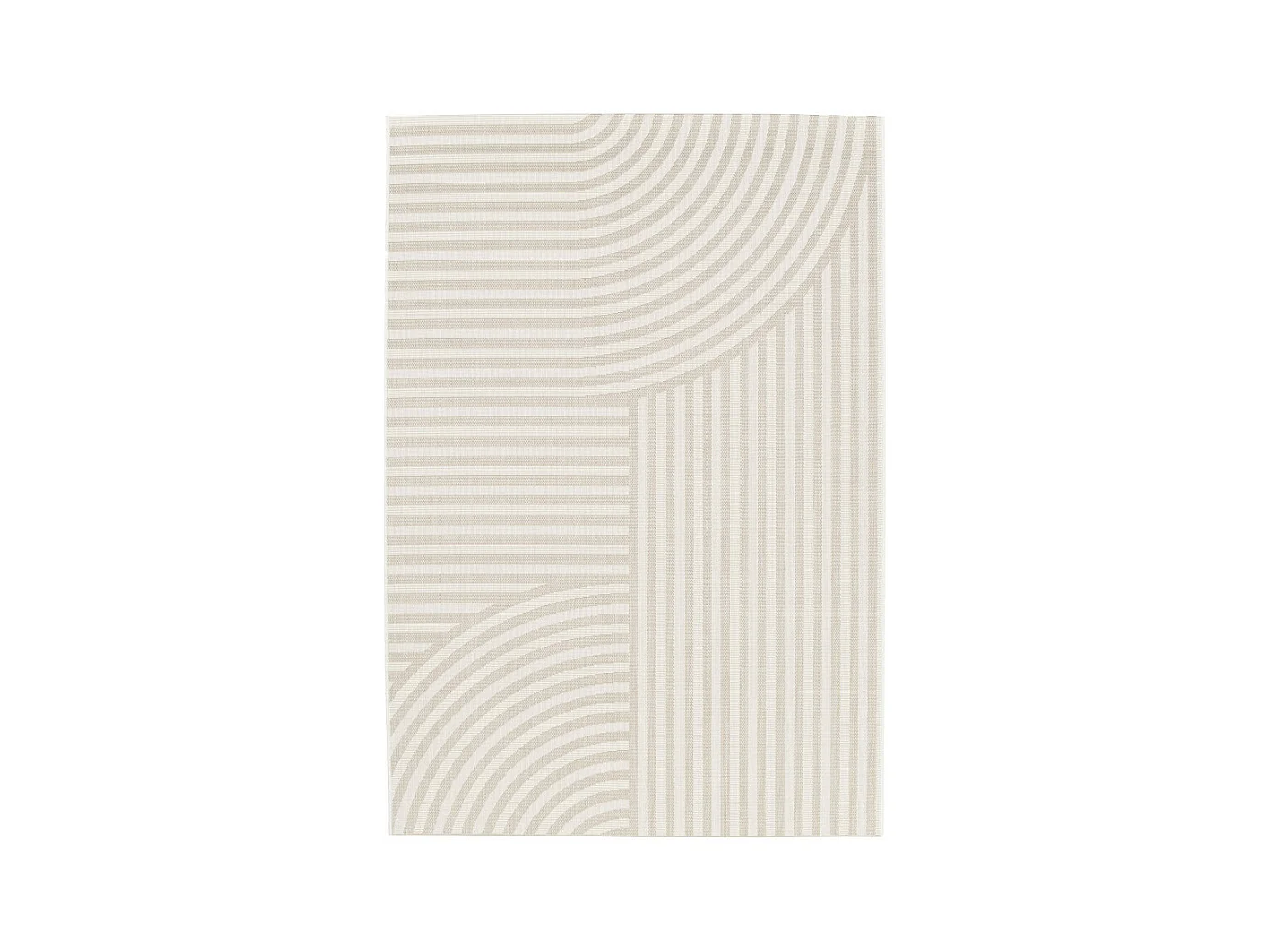 Bizana - Tapis d’extérieur à motif géométrique -  Beige - 120x170cm