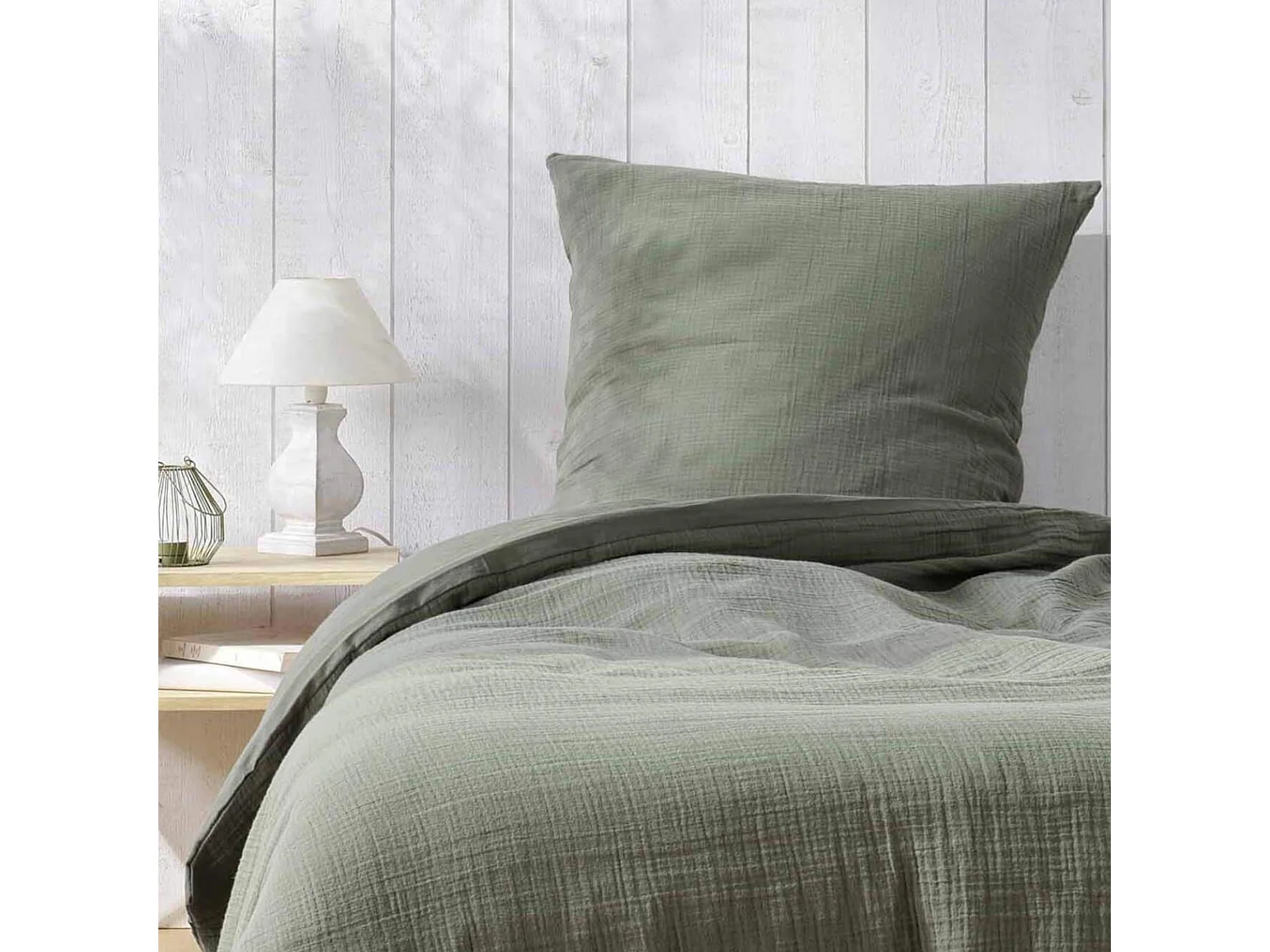 Juego de cama en gasa de algodón 140 x 200 cm