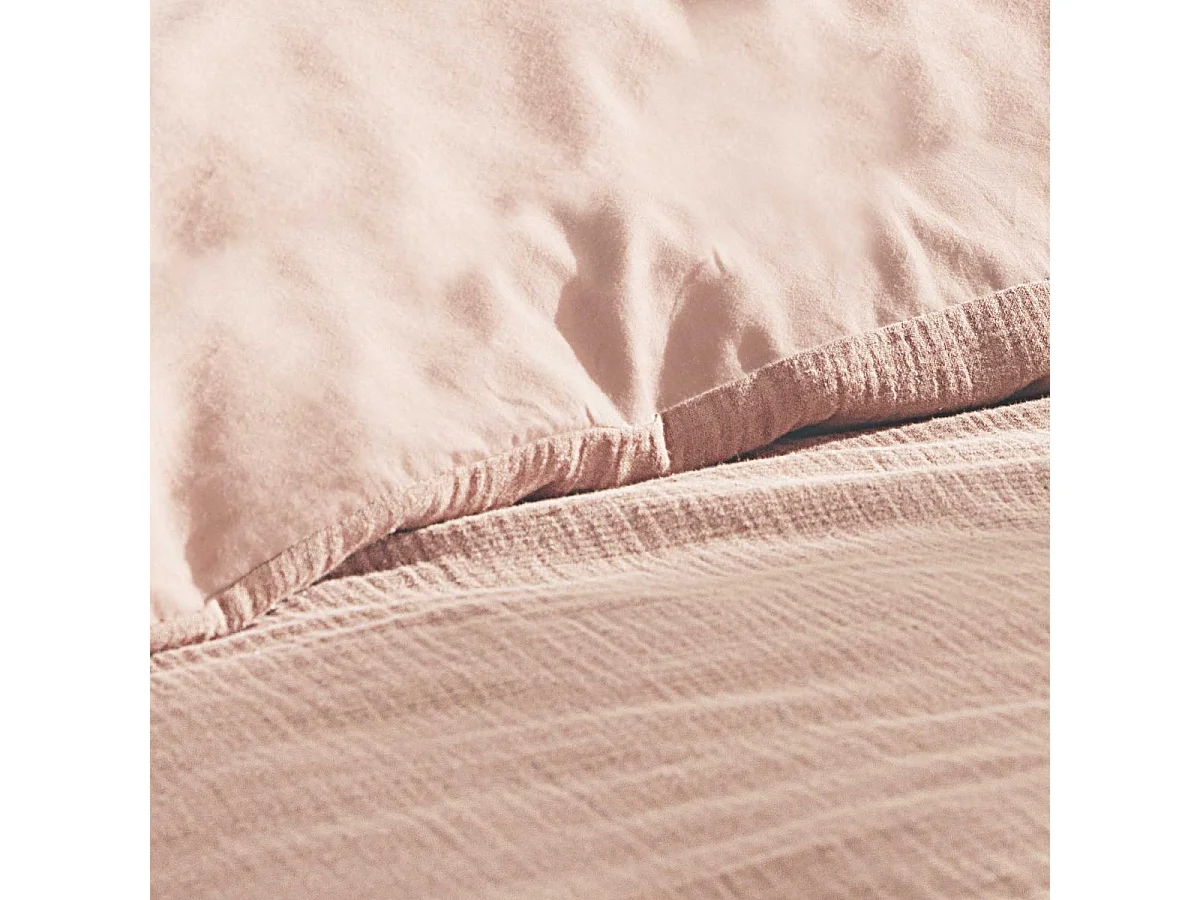 Parure de Lit 2 Pièces "Angélia" 140x200cm Rose