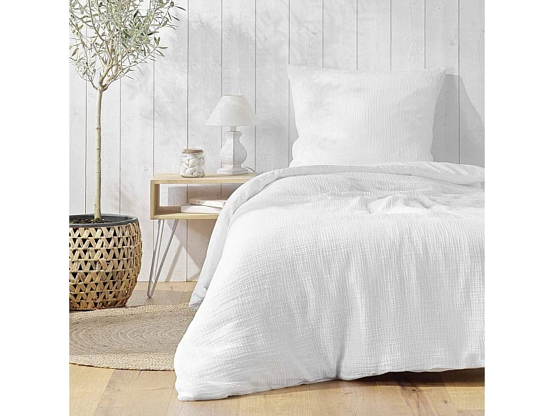 Bettwäsche aus Baumwoll-Gaze 140 x 200 cm