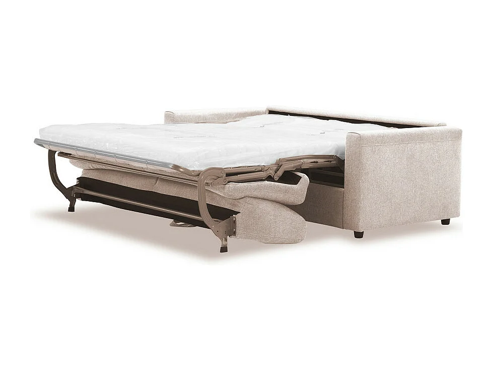 Morena - Canapé convertible express 3 places en tissu - Beige