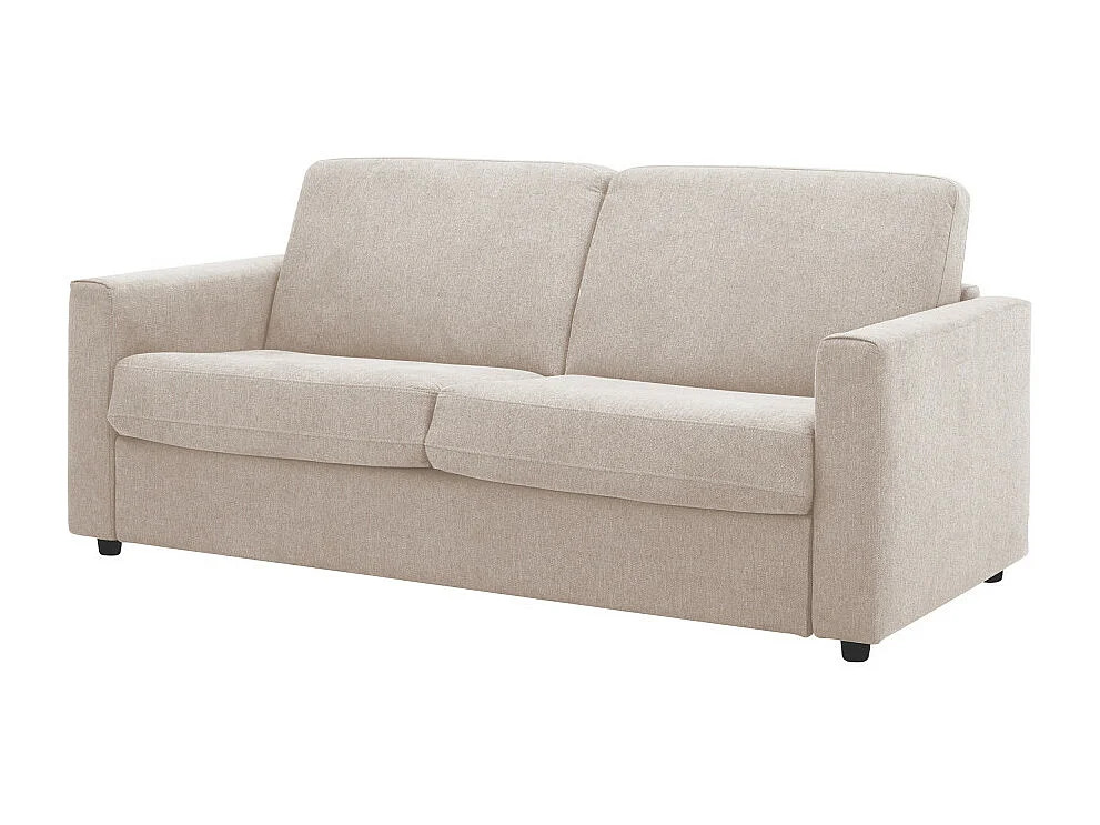 Morena - Canapé convertible express 3 places en tissu - Beige