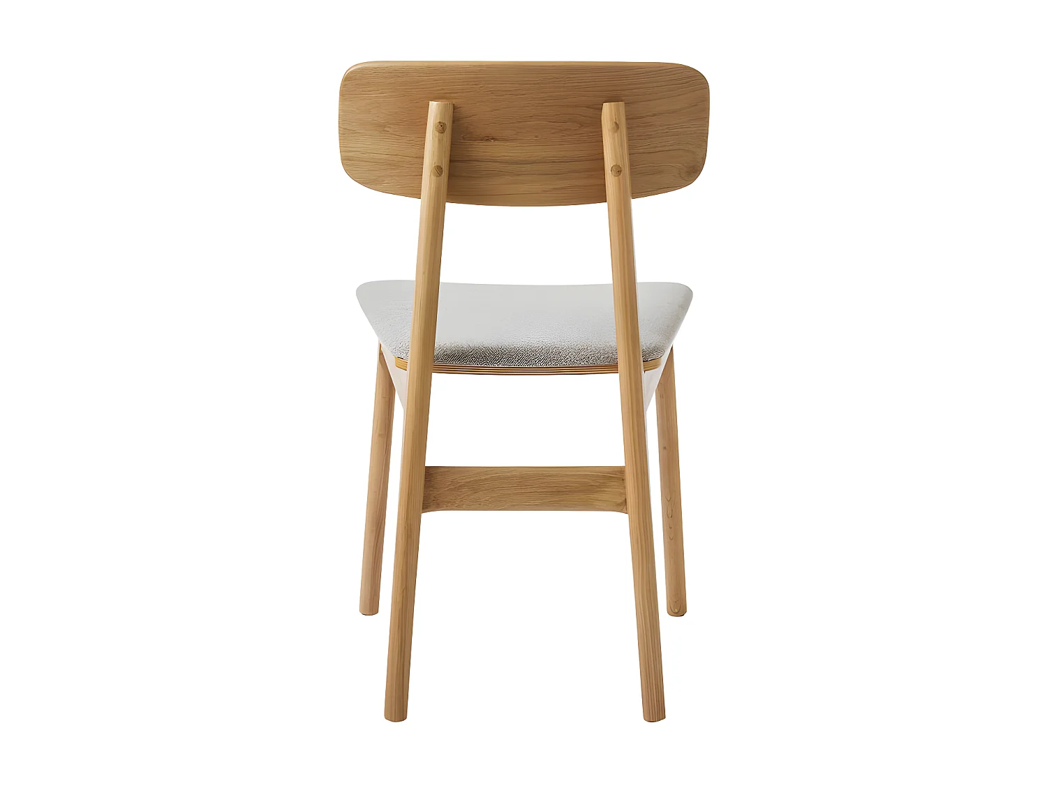 Orr - Lot de 2 chaises en tissu et bois - Beige