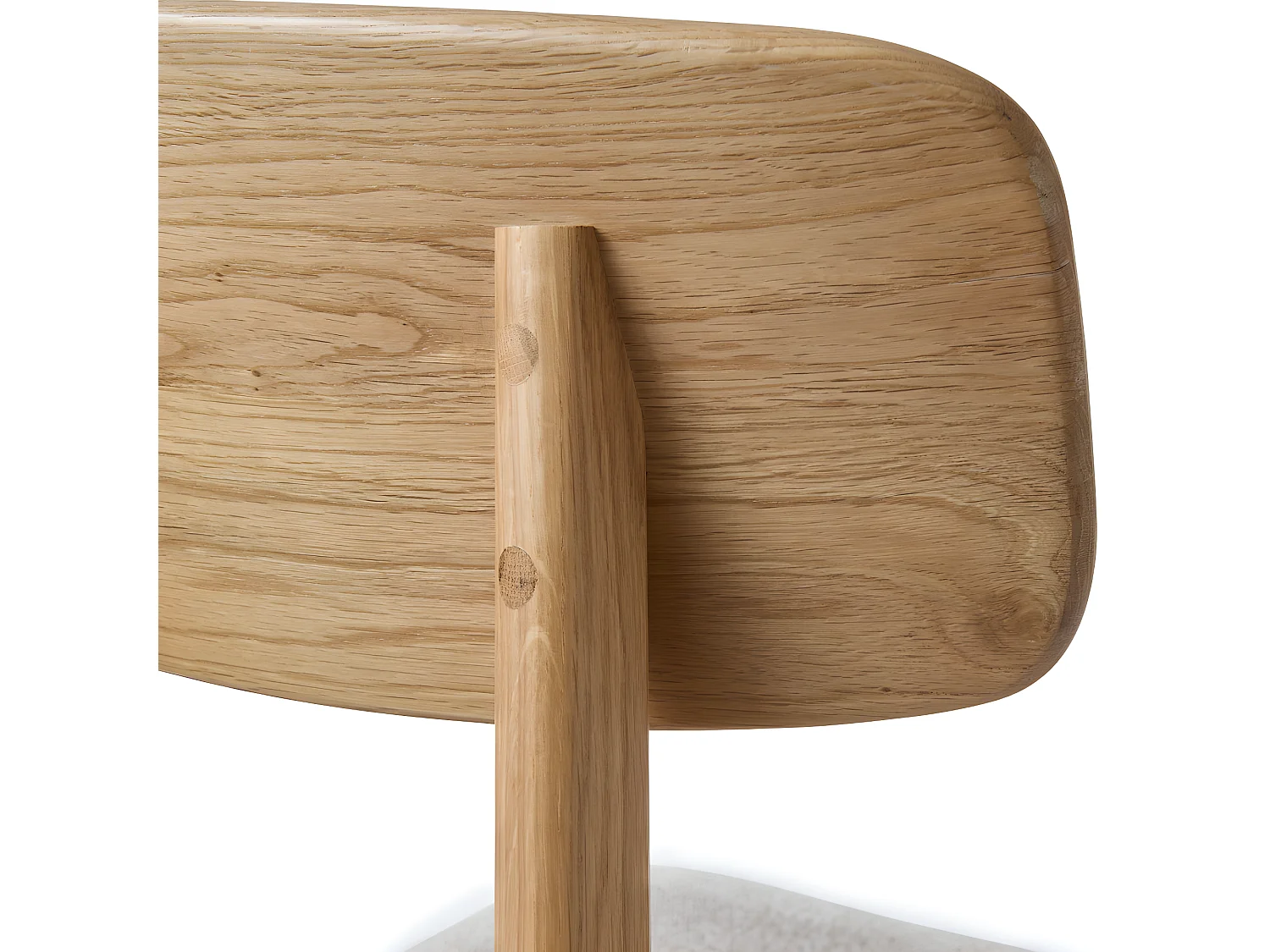 Orr - Lot de 2 chaises en tissu et bois - Beige