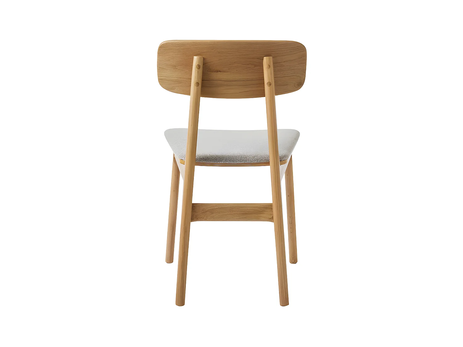 Orr - Lot de 2 chaises en tissu et bois - Beige