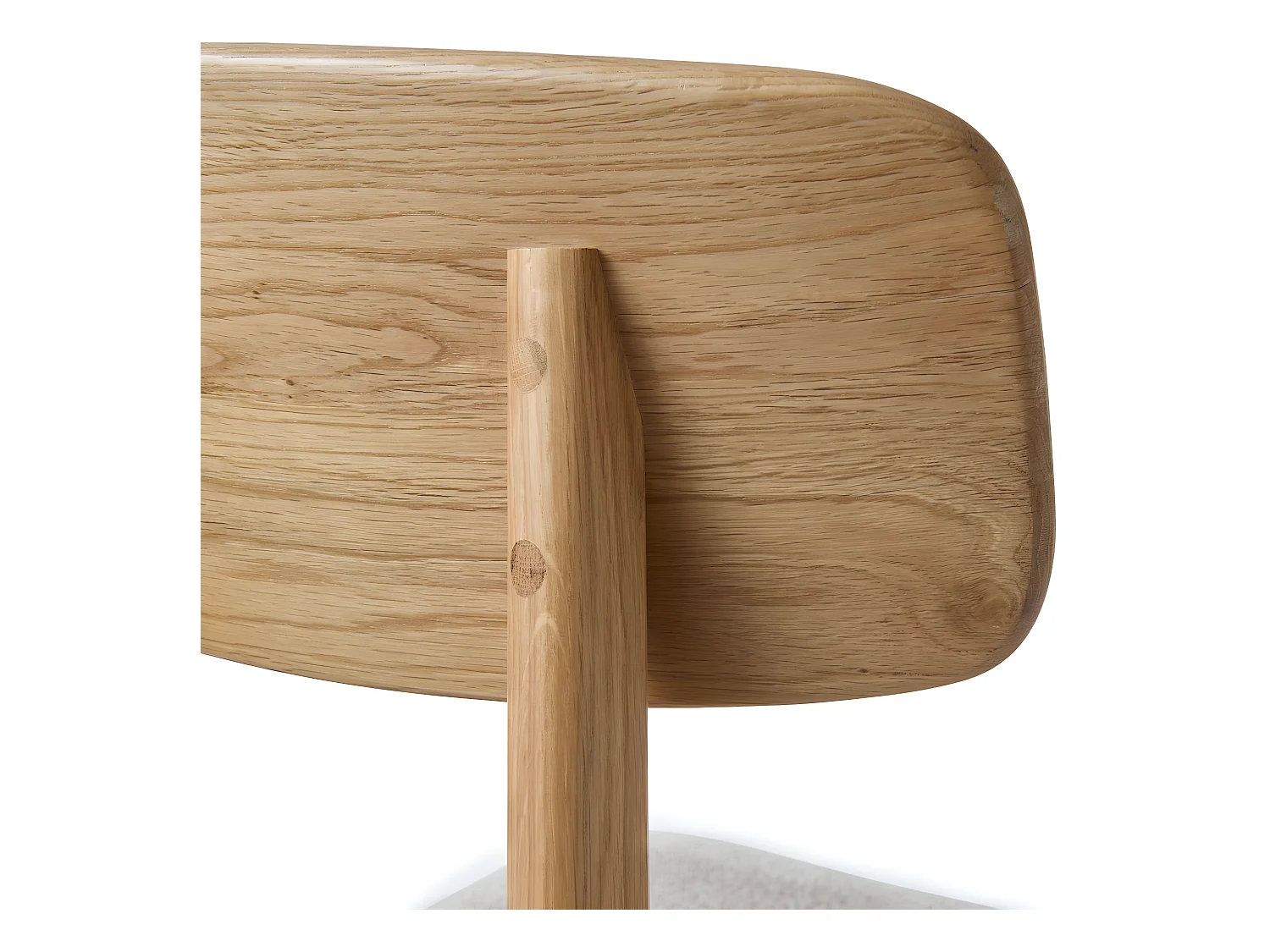 Orr - Lot de 2 chaises en tissu et bois - Beige