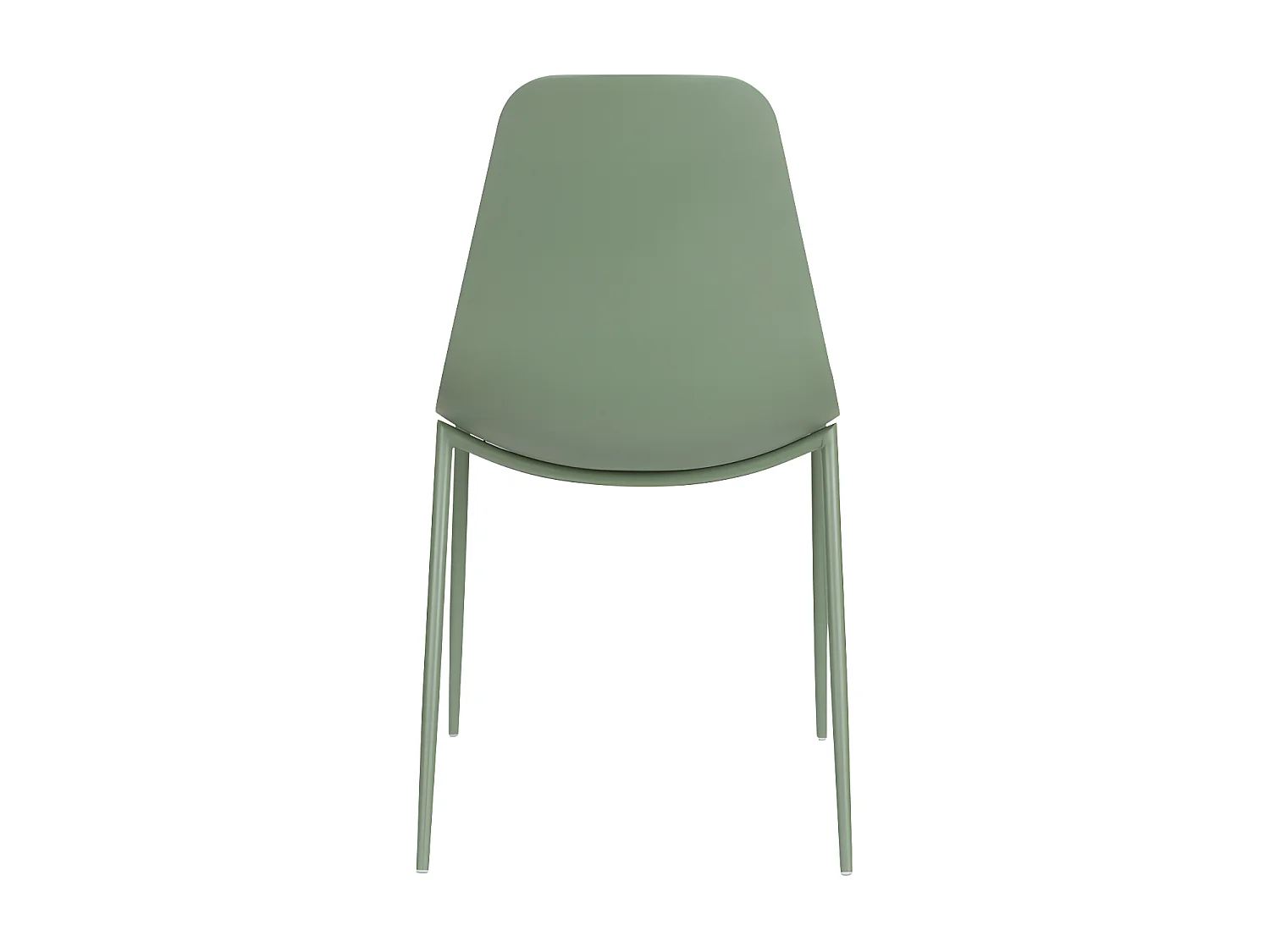 Jeffrey - Lot de 4 chaises en plastique, tissu et métal - Vert