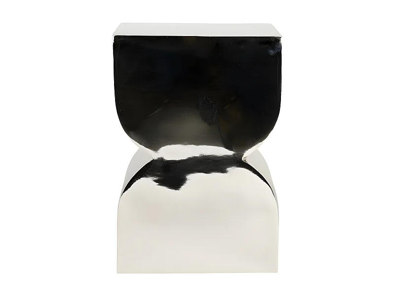 Cones - Table d'appoint en métal 30x21cm - Chrome