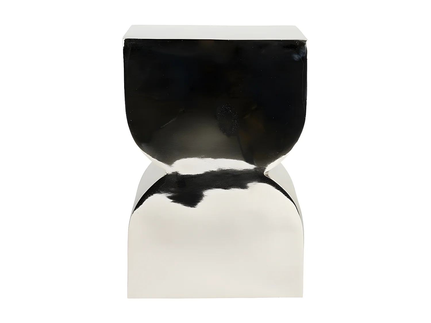 Cones - Table d'appoint en métal 30x21cm - Chrome