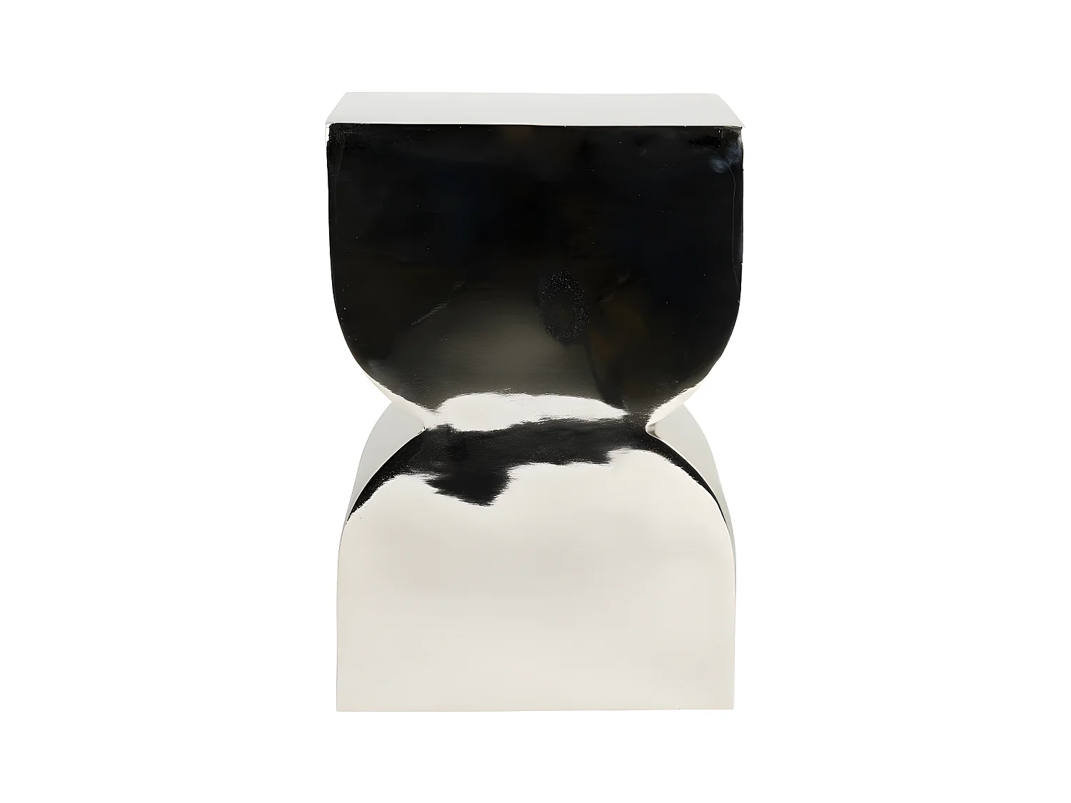 Cones - Table d'appoint en métal 30x21cm - Chrome