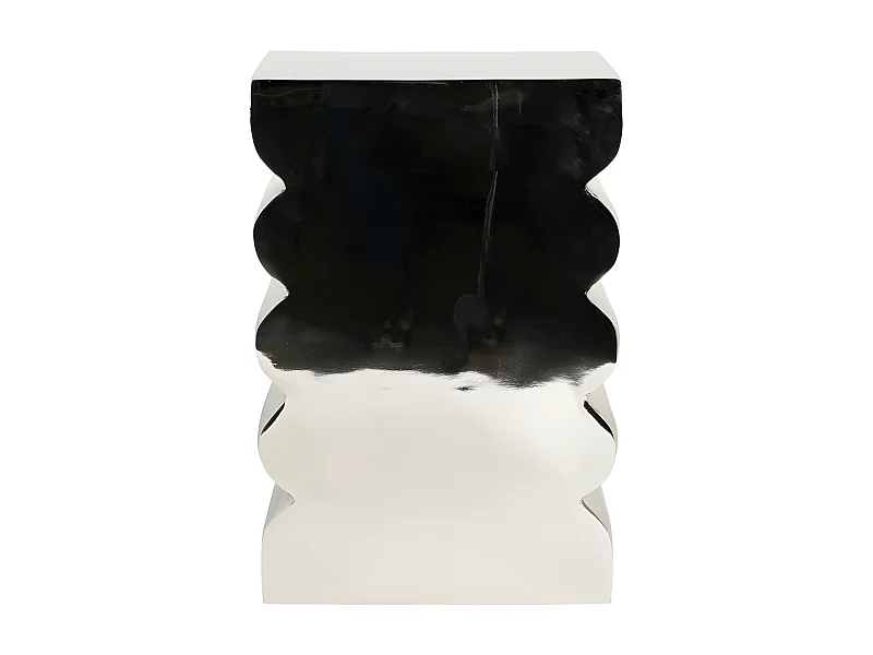 Curves - Table d'appoint en métal 30x21cm - Chrome