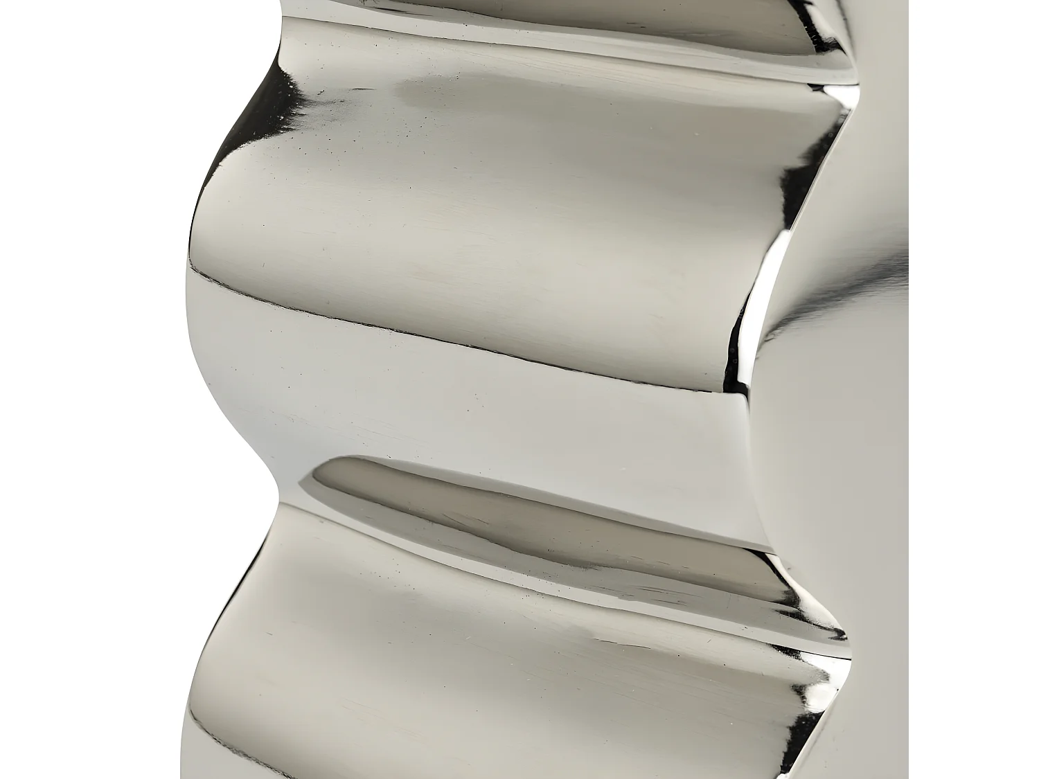 Curves - Table d'appoint en métal 30x21cm - Chrome